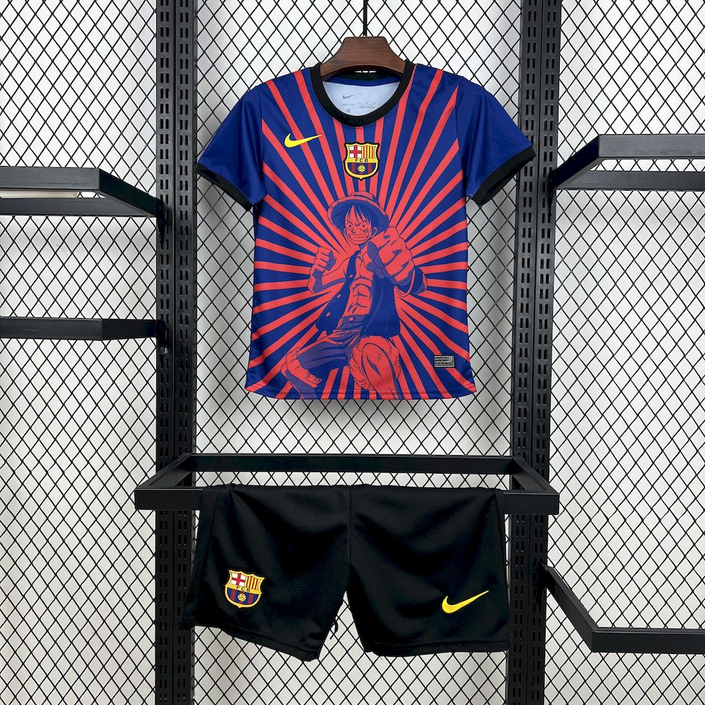 New Conjunto Niño FC Barcelona X One Piece Special Edition 25/26