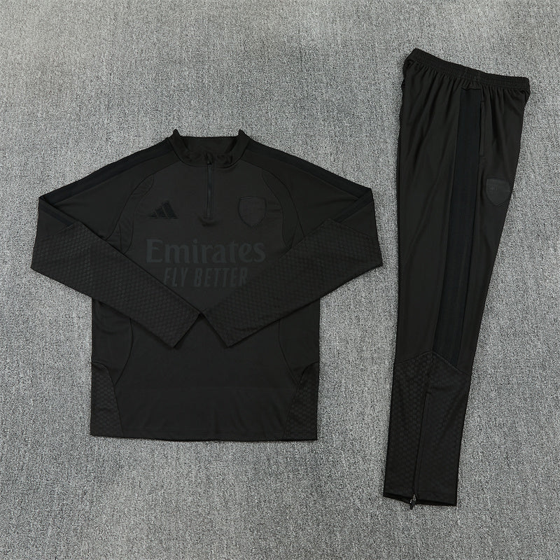New Arsenal FC Black TrackSuit Complete 26/27